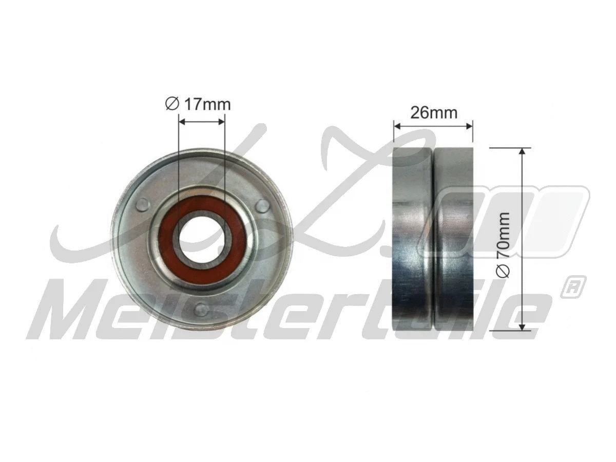 Deflection/Guide Pulley, V-ribbed belt