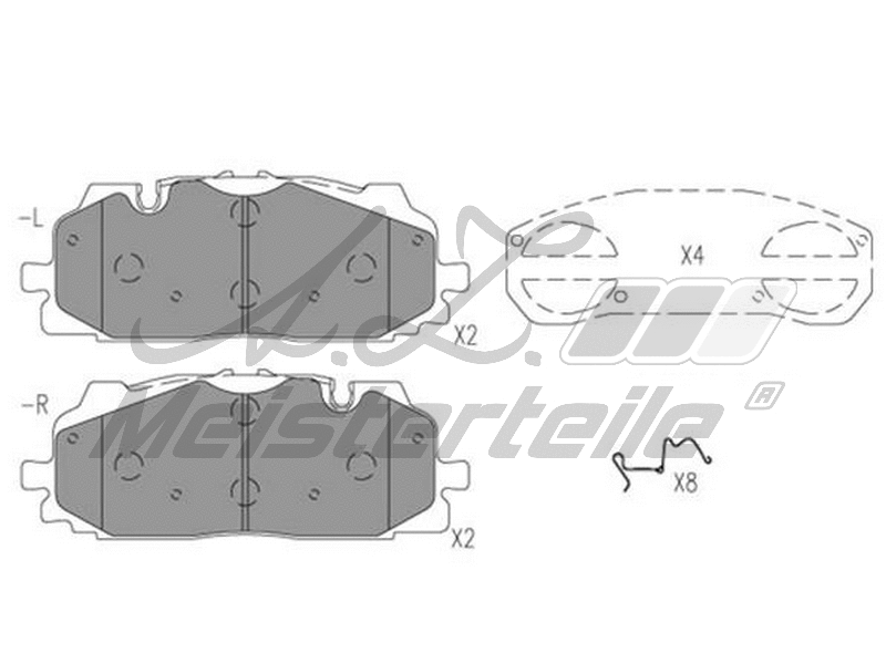 Brake Pad Set, disc brake (AZMT-44-022-1983)