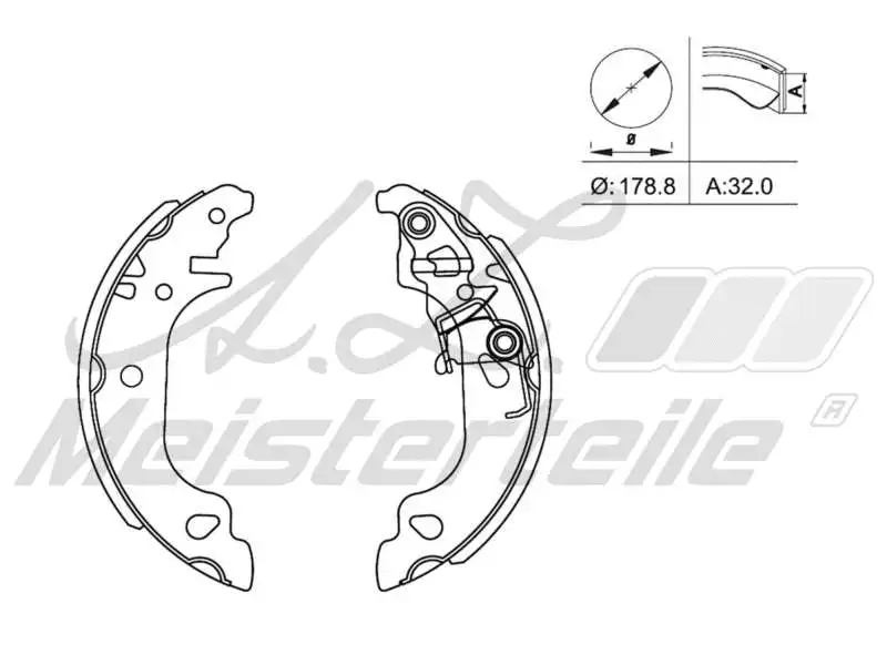 Brake Shoe Set (AZMT-44-026-1228)