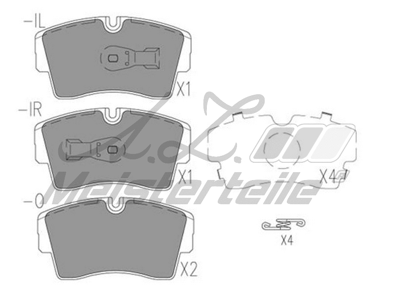 Brake Pad Set, disc brake (AZMT-44-022-2296)