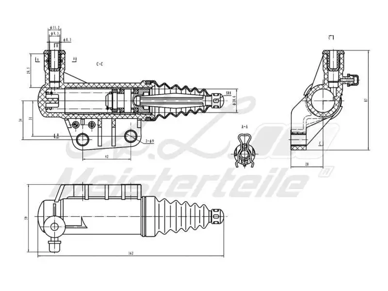 Slave Cylinder, clutch (AZMT-47-031-1006)