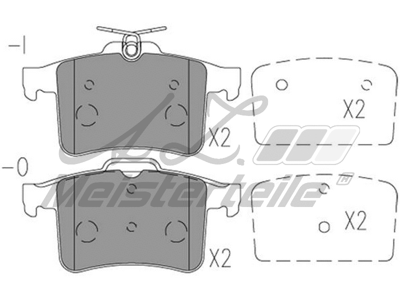 Brake Pad Set, disc brake (AZMT-44-022-1923)