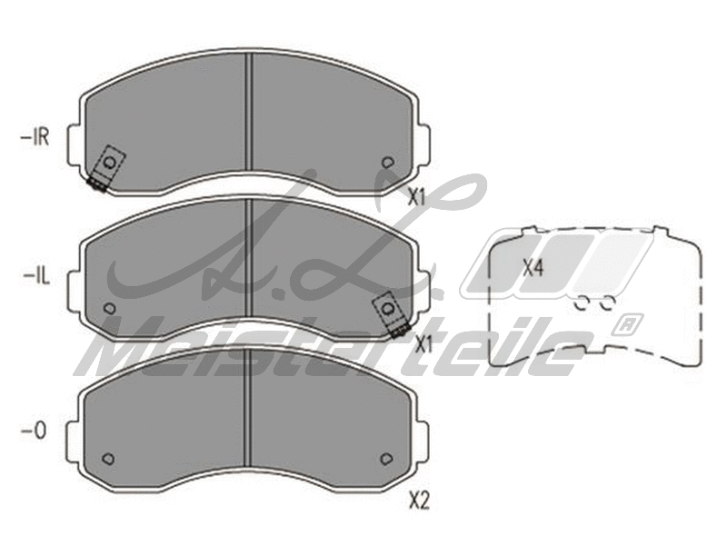 Brake Pad Set, disc brake (AZMT-44-022-1518)
