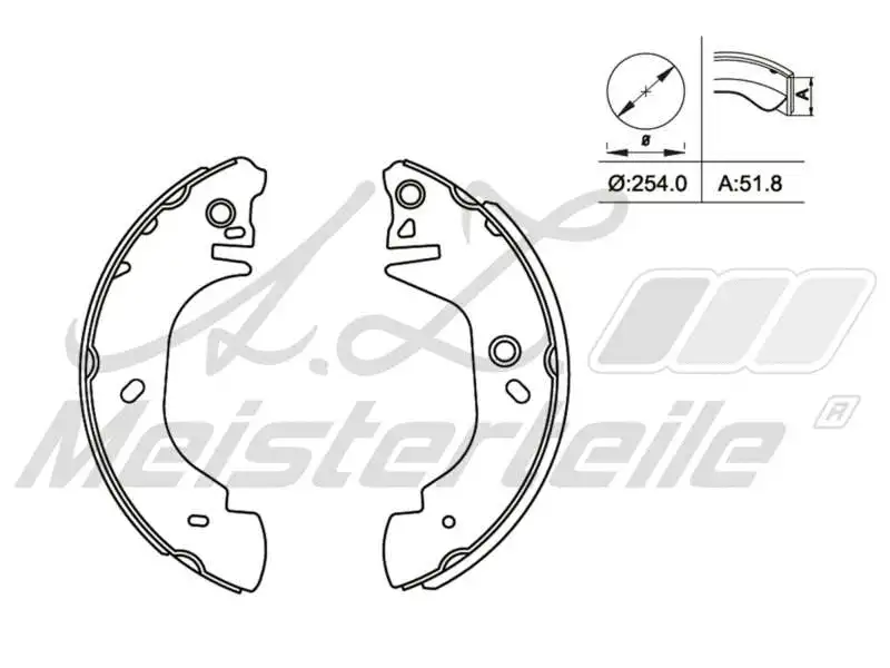 Brake Shoe Set (AZMT-44-026-1066)
