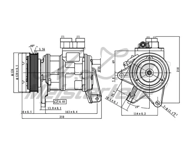 Compressor, air conditioning (AZMT-45-041-1052)