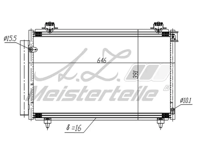 Condenser, air conditioning (AZMT-45-030-1674)