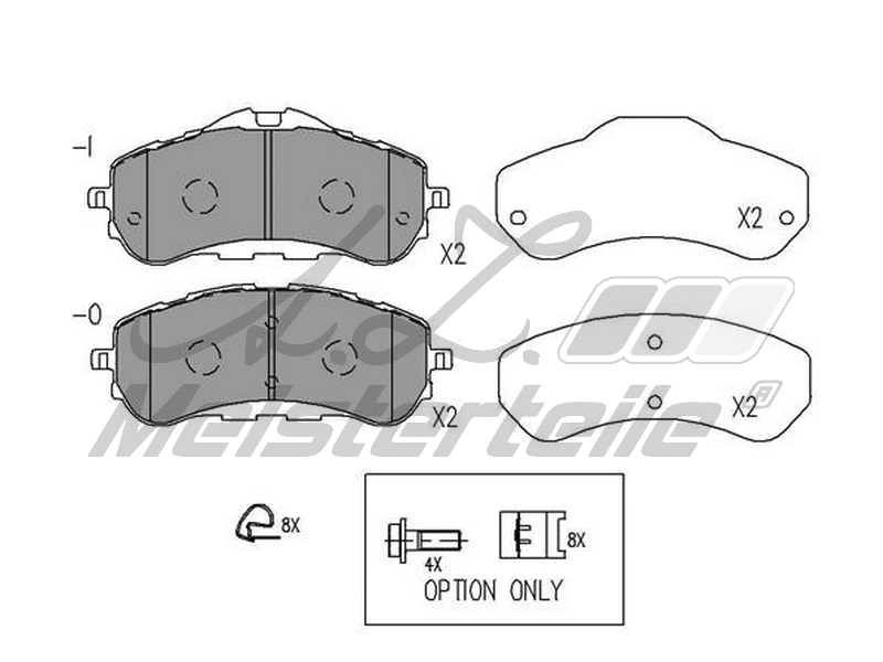 Brake Pad Set, disc brake (AZMT-44-022-2610)