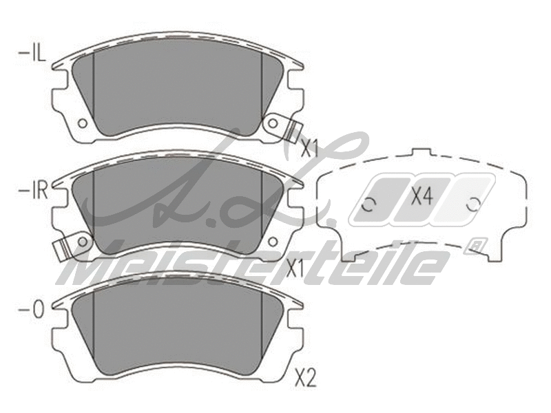 Brake Pad Set, disc brake (AZMT-44-022-2116)