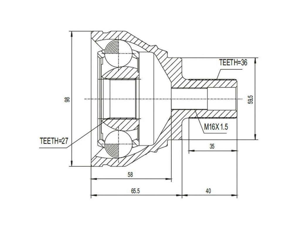 Joint Kit, drive shaft (AZMT-43-030-1050)