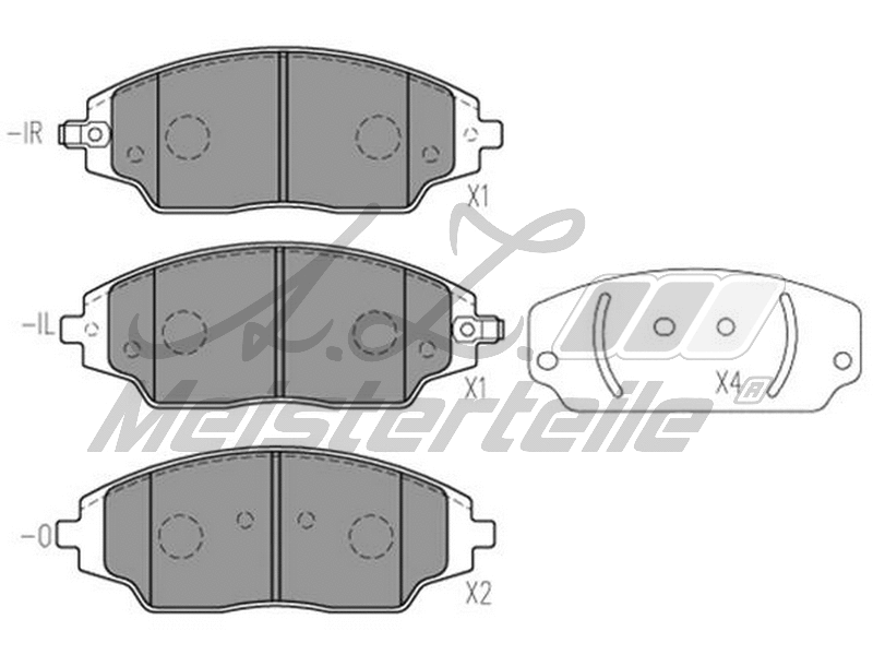 Brake Pad Set, disc brake (AZMT-44-022-1740)