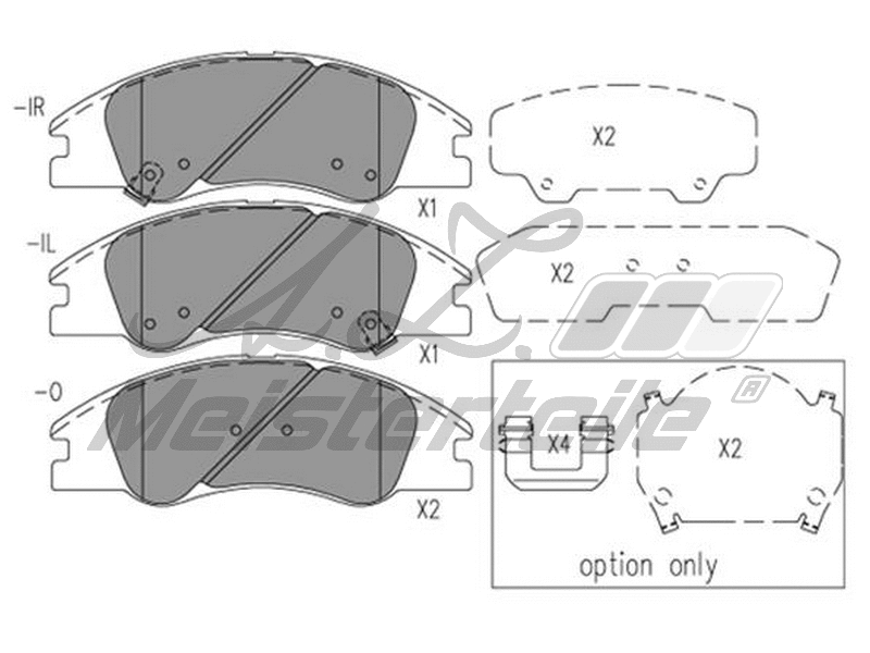 Brake Pad Set, disc brake (AZMT-44-022-1657)