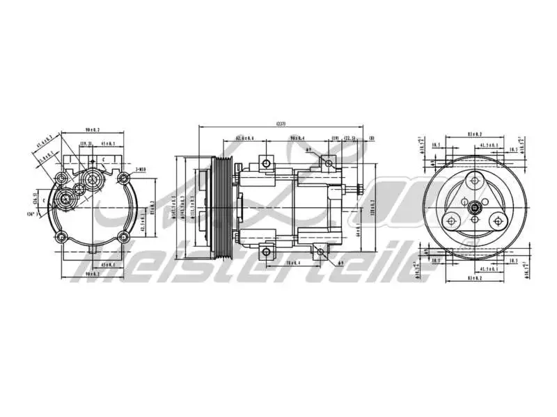 Compressor, air conditioning (AZMT-45-041-1036)