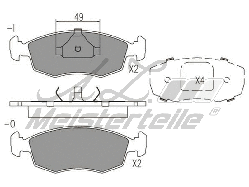 Brake Pad Set, disc brake (AZMT-44-022-1765)