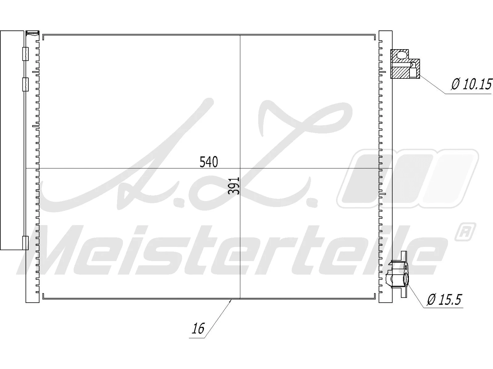 Condenser, air conditioning (AZMT-45-030-1529)