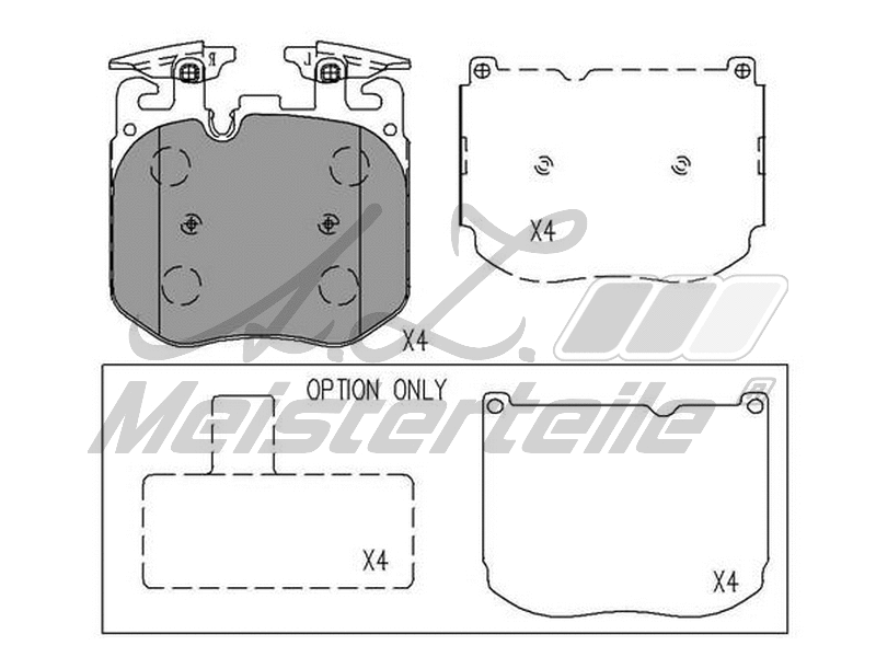 Brake Pad Set, disc brake (AZMT-44-022-2025)