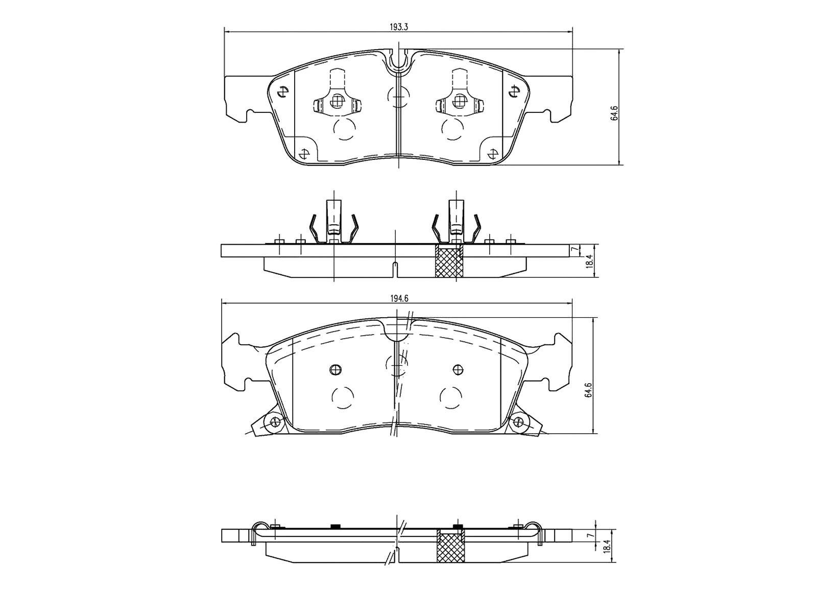 Brake Pad Set, disc brake (AZMT-44-022-1352)