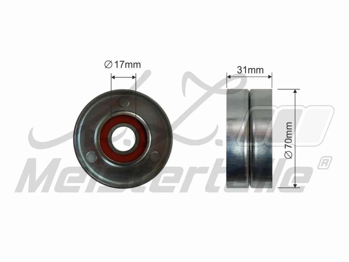 Deflection/Guide Pulley, V-ribbed belt