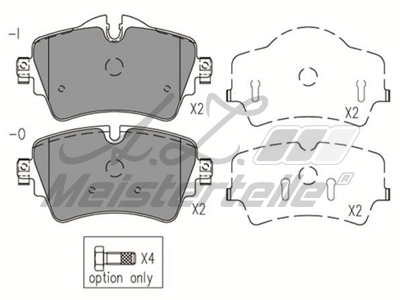 Brake Pad Set, disc brake (AZMT-44-022-1945)