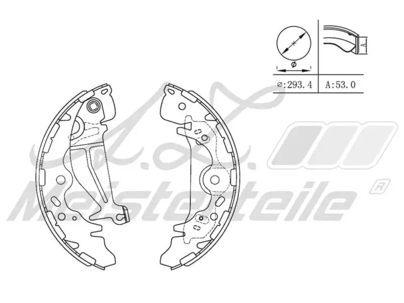 Brake Shoe Set (AZMT-44-026-1465)