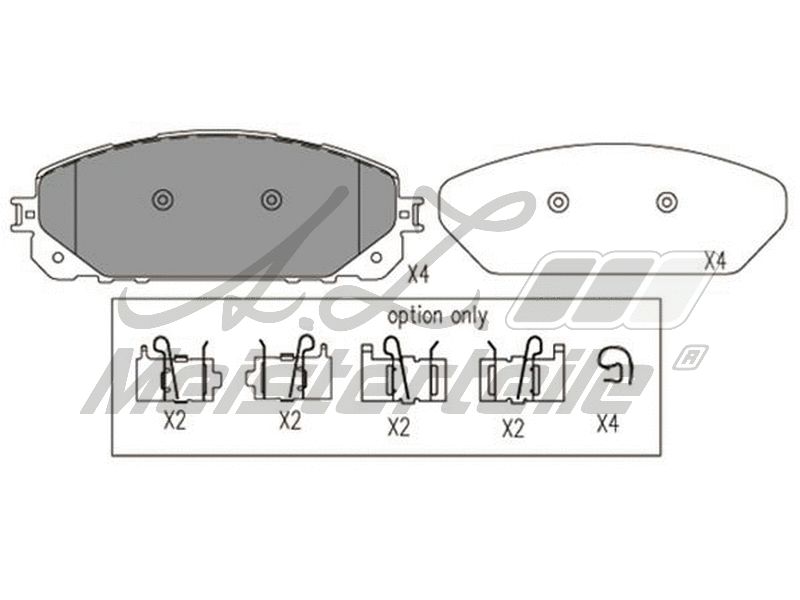 Brake Pad Set, disc brake (AZMT-44-022-1911)