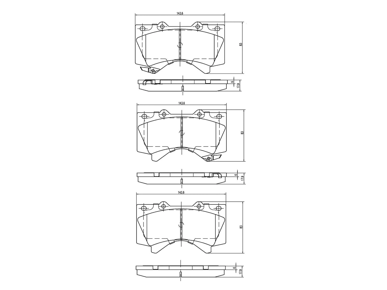 Brake Pad Set, disc brake (AZMT-44-022-1333)