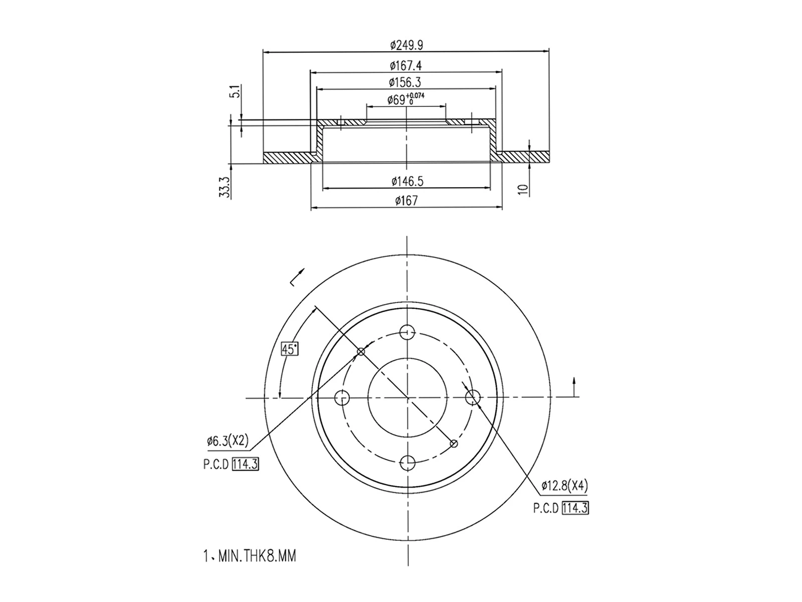 Brake Disc (AZMT-44-024-1318)