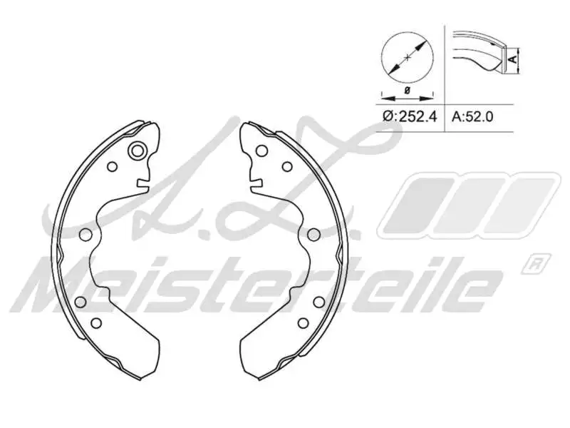 Brake Shoe Set (AZMT-44-026-1301)