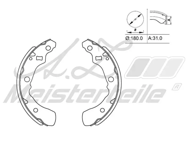 Brake Shoe Set (AZMT-44-026-1466)