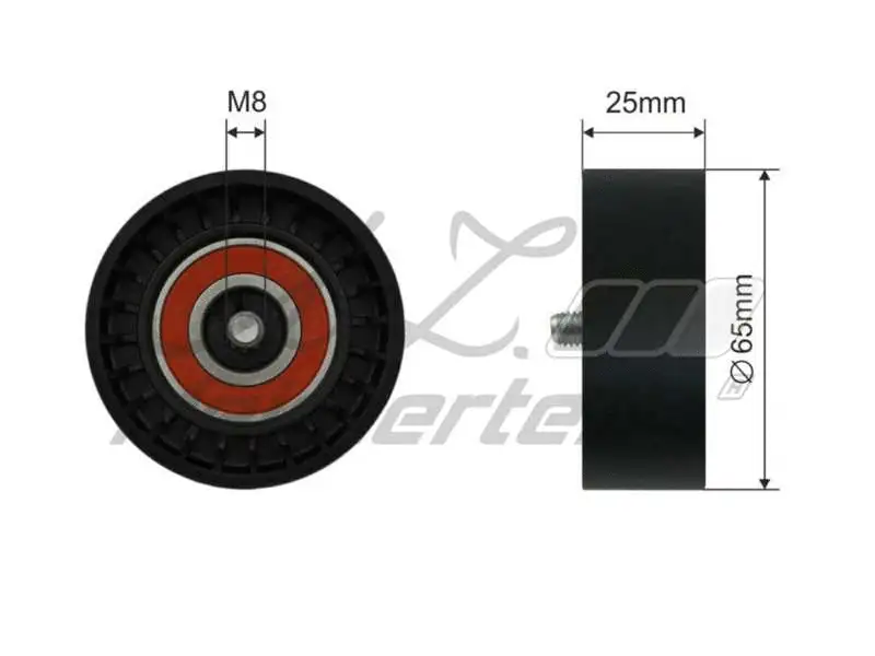 Deflection/Guide Pulley, V-ribbed belt (AZMT-20-031-2080)