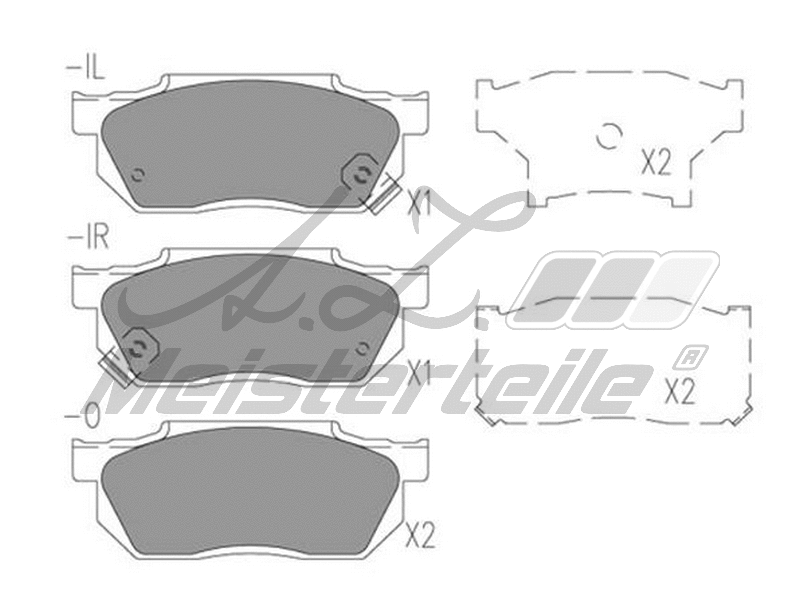 Brake Pad Set, disc brake (AZMT-44-022-2282)