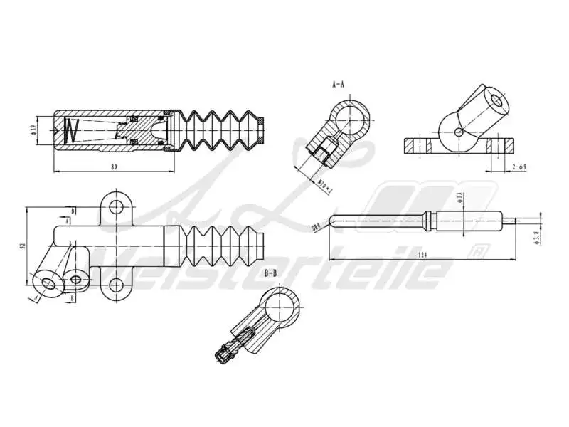 Slave Cylinder, clutch (AZMT-47-031-1005)