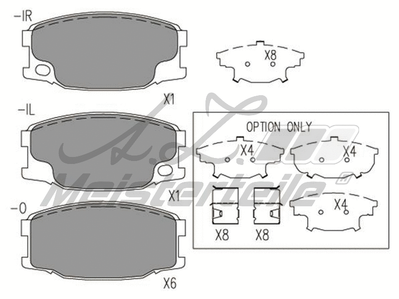 Brake Pad Set, disc brake (AZMT-44-022-2295)