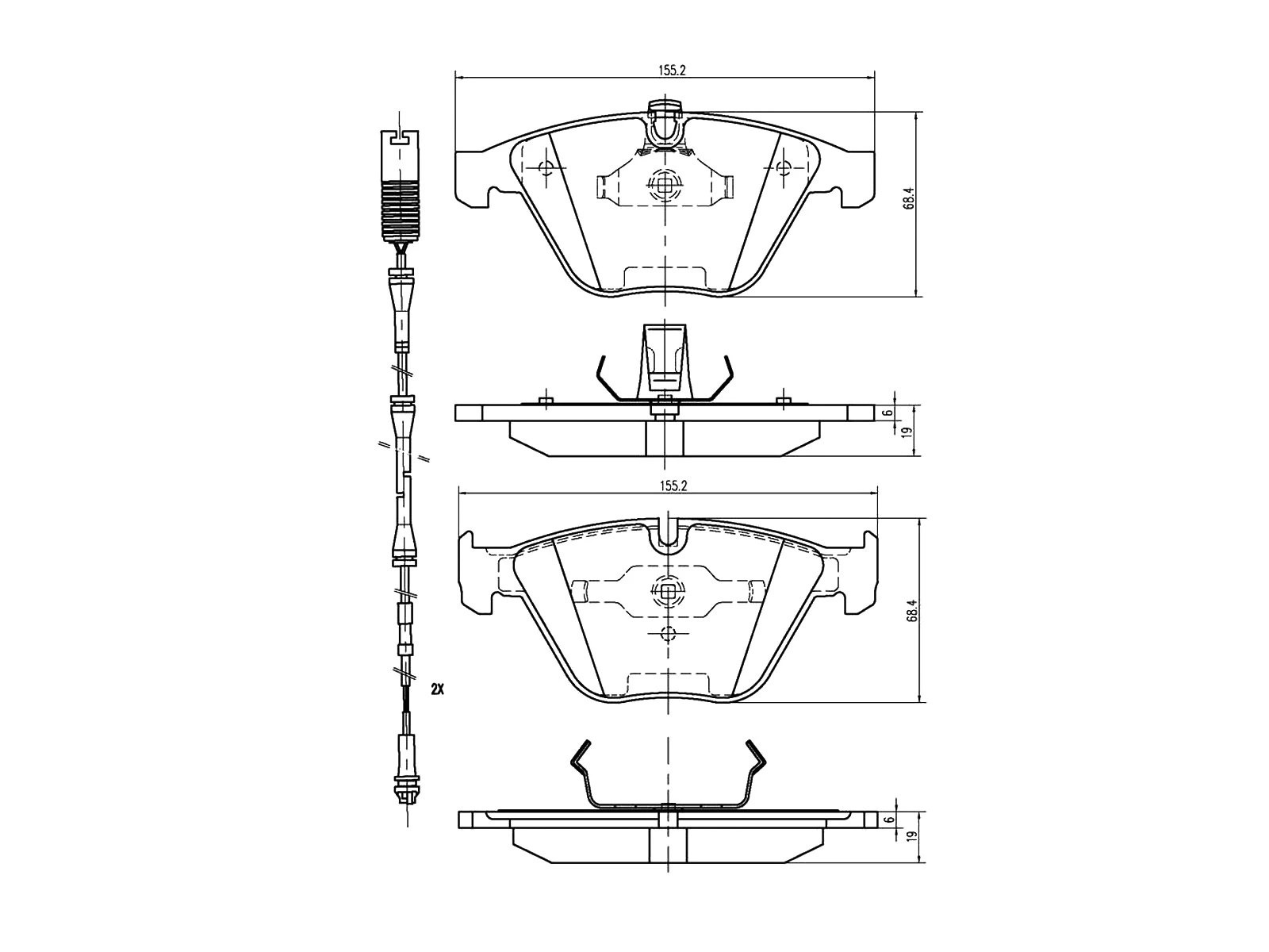 Brake Pad Set, disc brake (AZMT-44-022-1175)