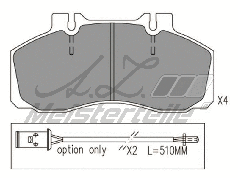 Brake Pad Set, disc brake (AZMT-44-022-2350)