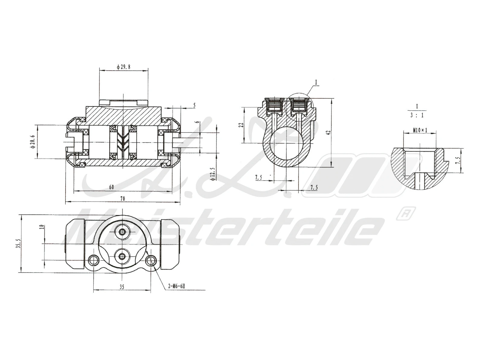 Wheel Brake Cylinder (AZMT-44-111-1144)