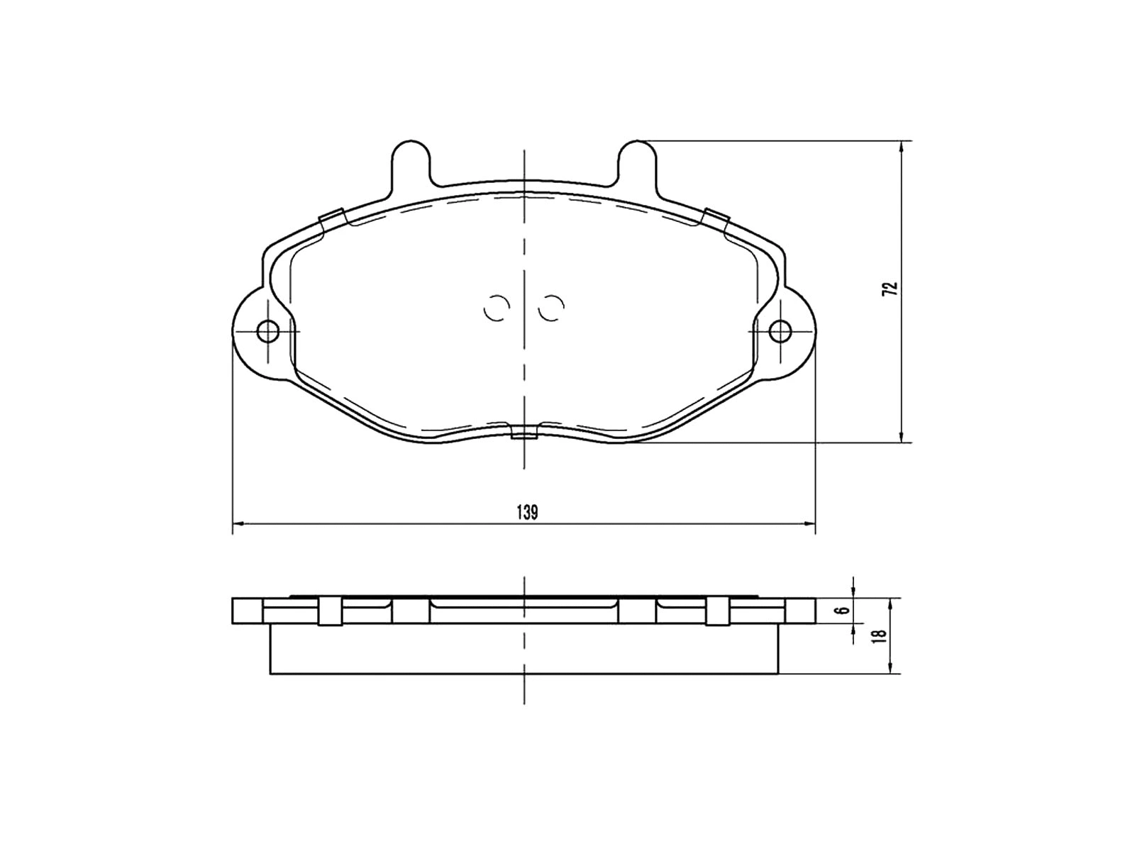 Brake Pad Set, disc brake (AZMT-44-022-1472)