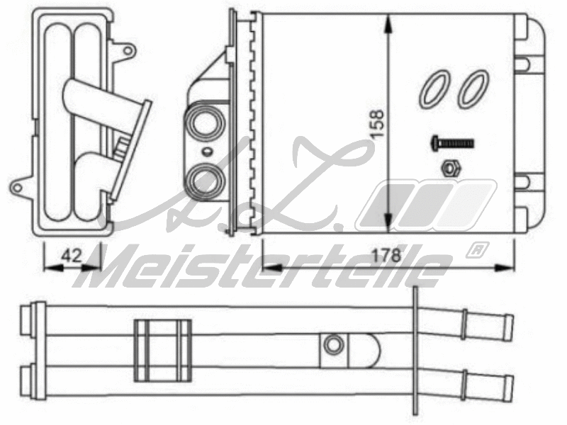 Heat Exchanger, interior heating (AZMT-45-032-1194)