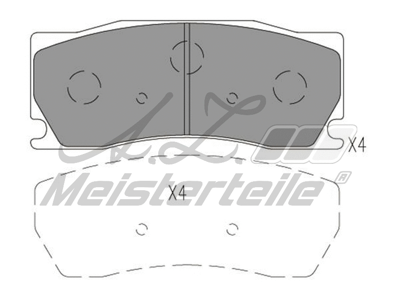 Brake Pad Set, disc brake (AZMT-44-022-2217)