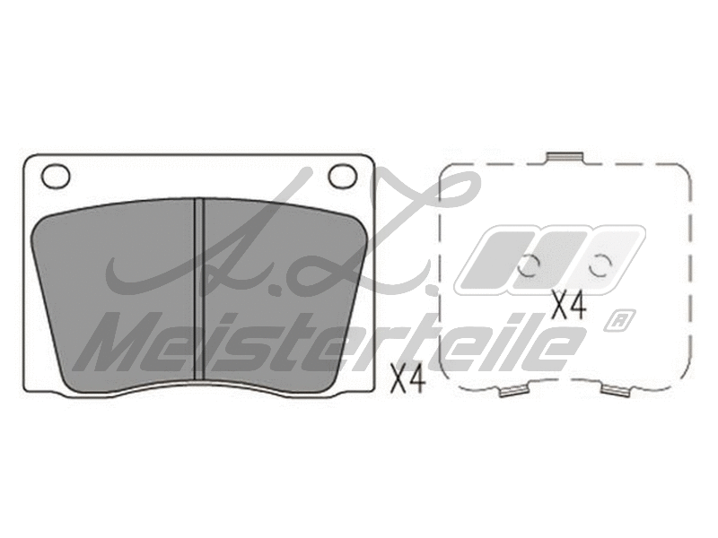 Brake Pad Set, disc brake (AZMT-44-022-2373)