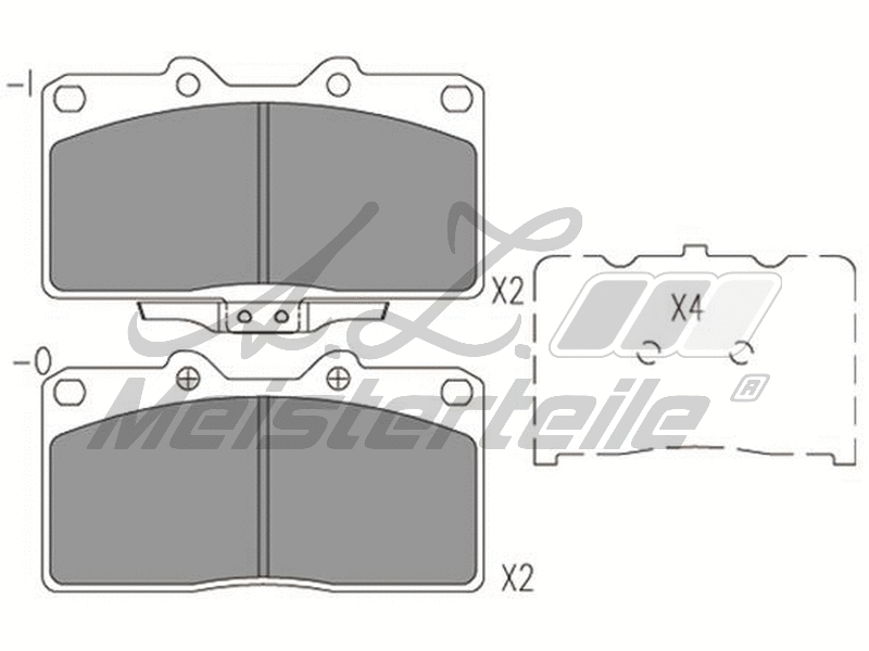 Brake Pad Set, disc brake (AZMT-44-022-2331)