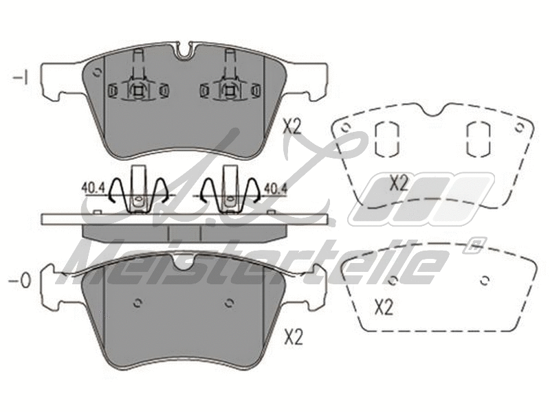 Brake Pad Set, disc brake (AZMT-44-022-1714)