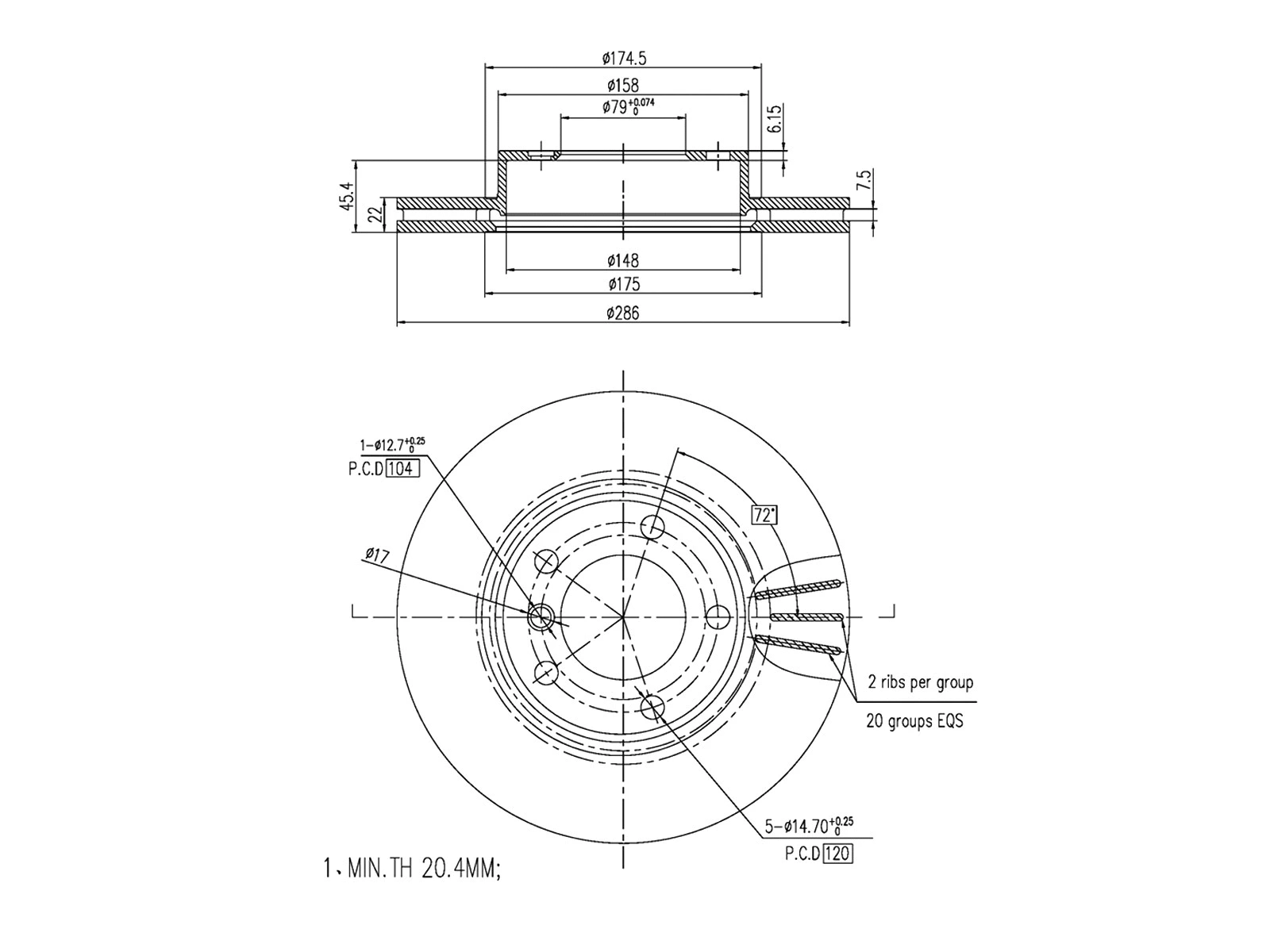 Brake Disc (AZMT-44-024-1428)