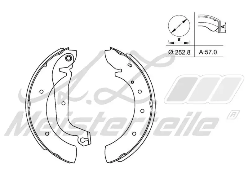 Brake Shoe Set (AZMT-44-026-1270)