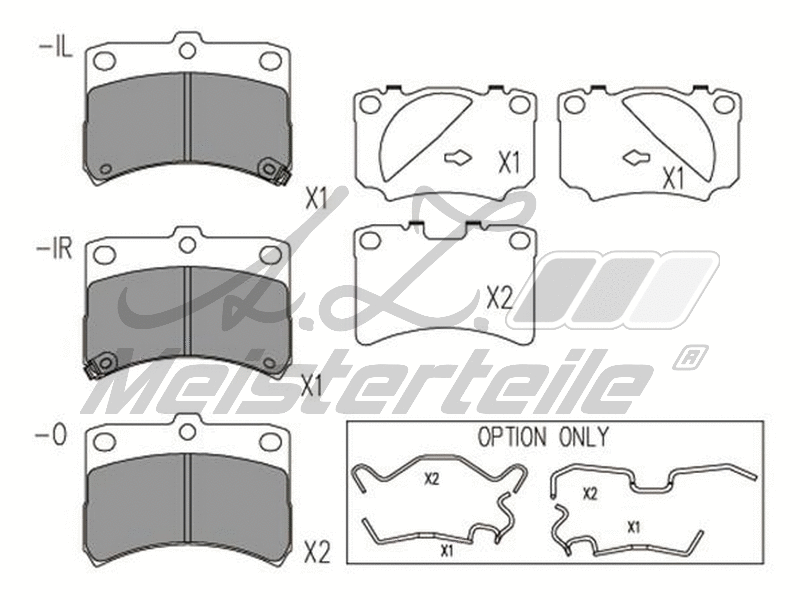 Brake Pad Set, disc brake (AZMT-44-022-1720)