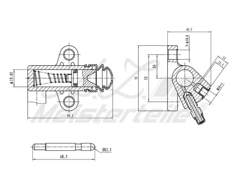 Slave Cylinder, clutch (AZMT-47-031-1013)