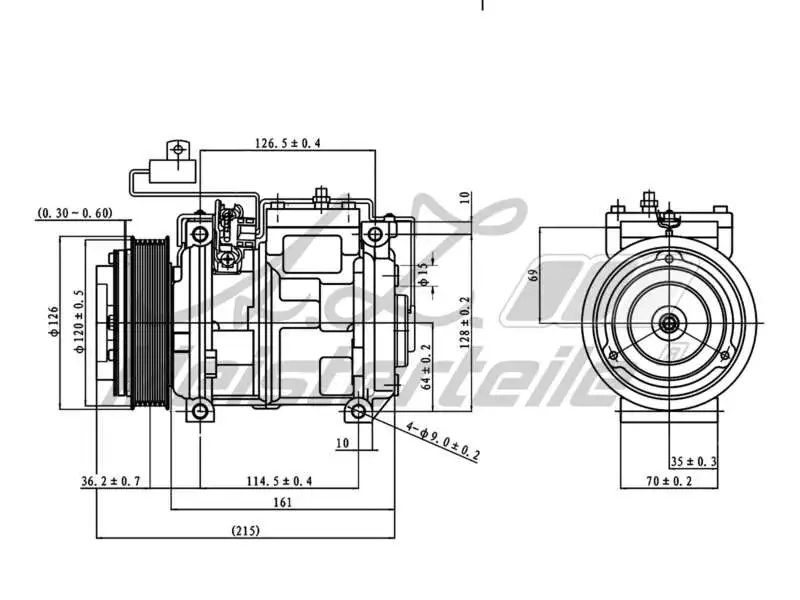Compressor, air conditioning (AZMT-45-041-1062)