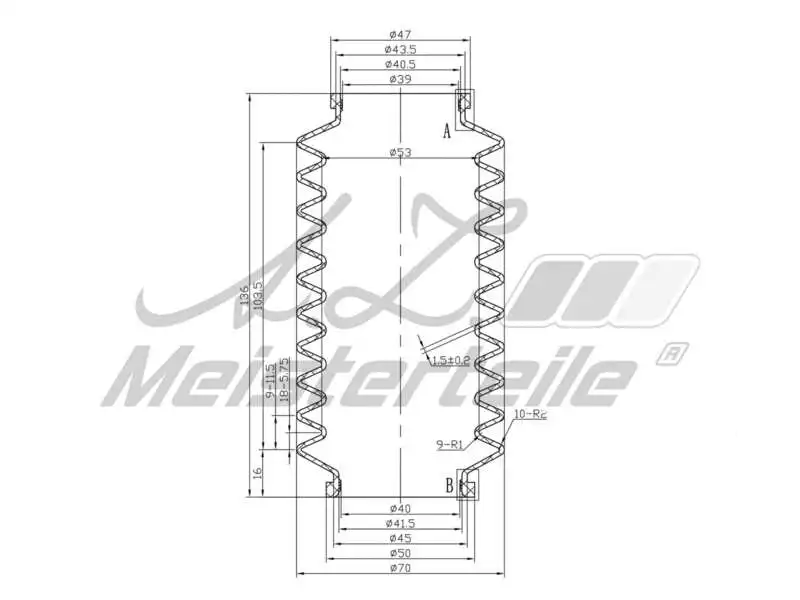 Bellow, steering (AZMT-42-020-1164)