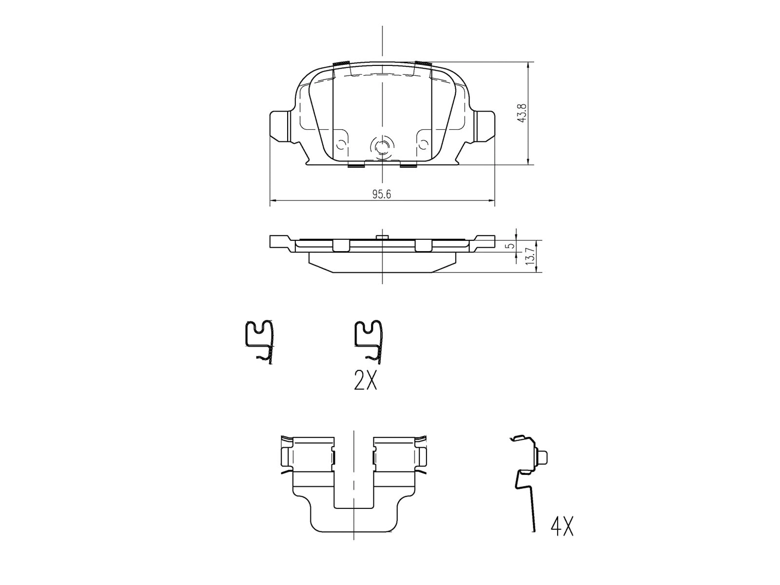 Brake Pad Set, disc brake (AZMT-44-022-1114)