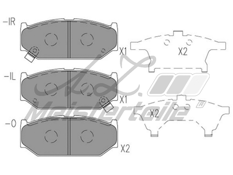 Brake Pad Set, disc brake (AZMT-44-022-2395)