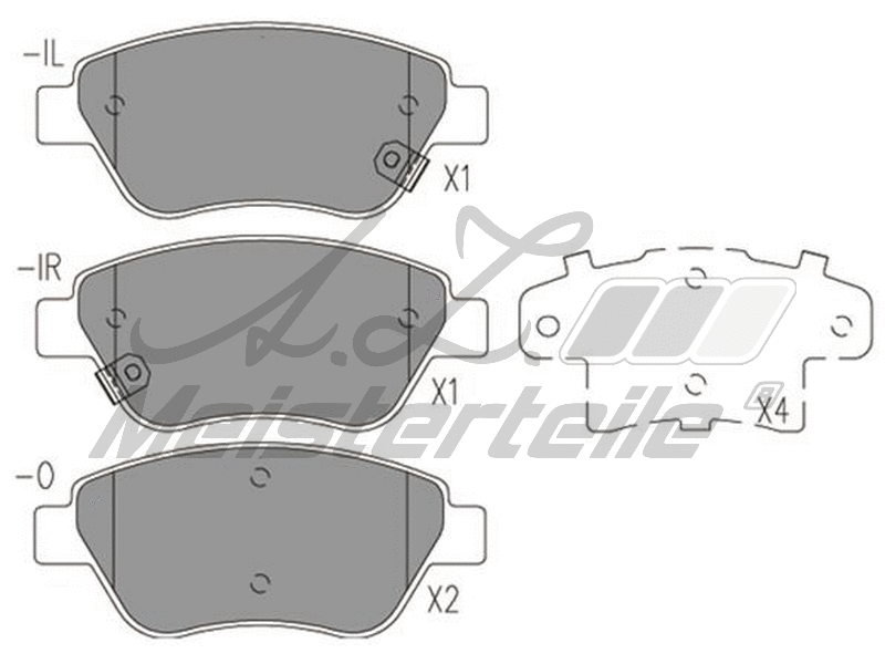 Brake Pad Set, disc brake (AZMT-44-022-2545)